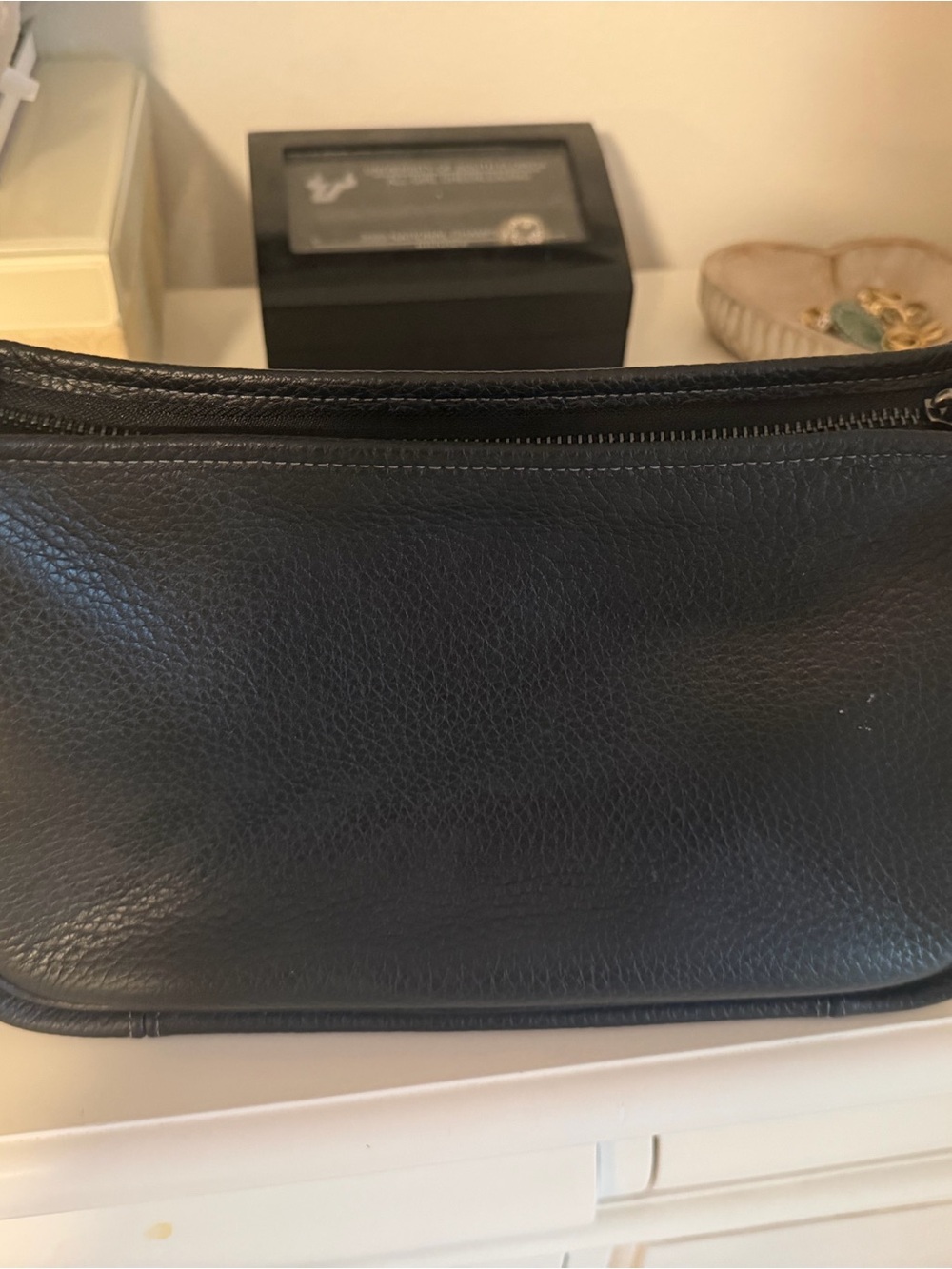 Coach Black Pebbled Leather Shoulder Bag - Picture 2 of 9